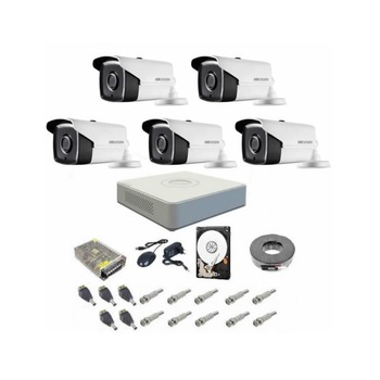 Sistem Supraveghere complet 5 Camere Hikvision Turbo Hd, 720P, IR la 40 m, HDD 500 Gb inclus. Sistem Supraveghere complet 5 Camere Hikvision Turbo Hd, 720P, IR la 40 m, HDD 500 Gb inclus.