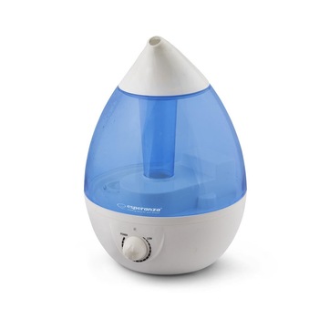 Umidificator Esperanza Cool Vapor, 2.6 l, mecanic, alb/albastru Umidificator Esperanza Cool Vapor, 2.6 l, mecanic, alb/albastru