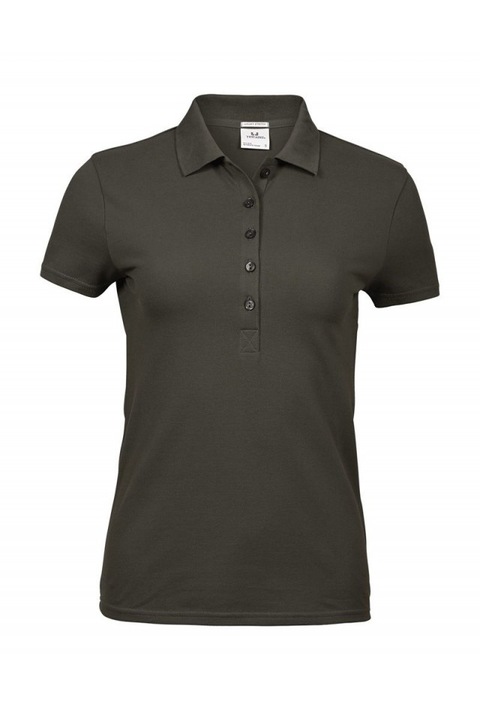 Tricou polo amelia, powder grey, tee jays, Verde masliniu inchis