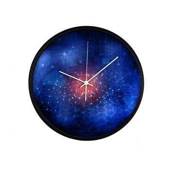 Ceas perete, produs DekoStore, pentru birou, living sau showroom, cu mecanism silentios, Coduri de programare, diametru 30 cm, rama neagra din plastic Ceas perete, produs DekoStore, pentru birou, living sau showroom, cu mecanism silentios, Coduri de programare, diametru 30 cm, rama neagra din plastic