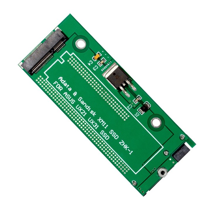 Конвертор адаптер за Asus Zenbook 12+6 пинов SSD към SATA 3, 22 пинов, Съвместим с ZenBook UX21/UX21E/UX21A/UX31/UX31E, ADATA XM11 SSD