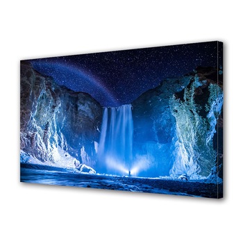 Tablou Canvas Led cu intrerupator, Luminos in intuneric, Premium Art Factory TrueColor Peisaj, Multicolor, Peisaj cu cascada si curcubeu noaptea, Panza pe cadru de lemn, Decoratiuni Moderne pentru Casa, 40 x 60 cm Tablou Canvas Led cu intrerupator, Luminos in intuneric, Premium Art Factory TrueColor Peisaj, Multicolor, Peisaj cu cascada si curcubeu noaptea, Panza pe cadru de lemn, Decoratiuni Moderne pentru Casa, 40 x 60 cm