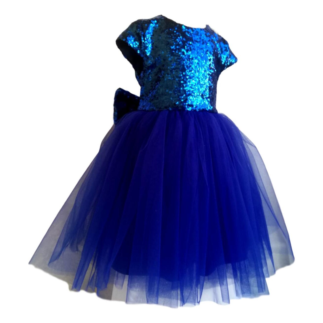 Rochita eleganta din material paietat si tul, Crystal Ines