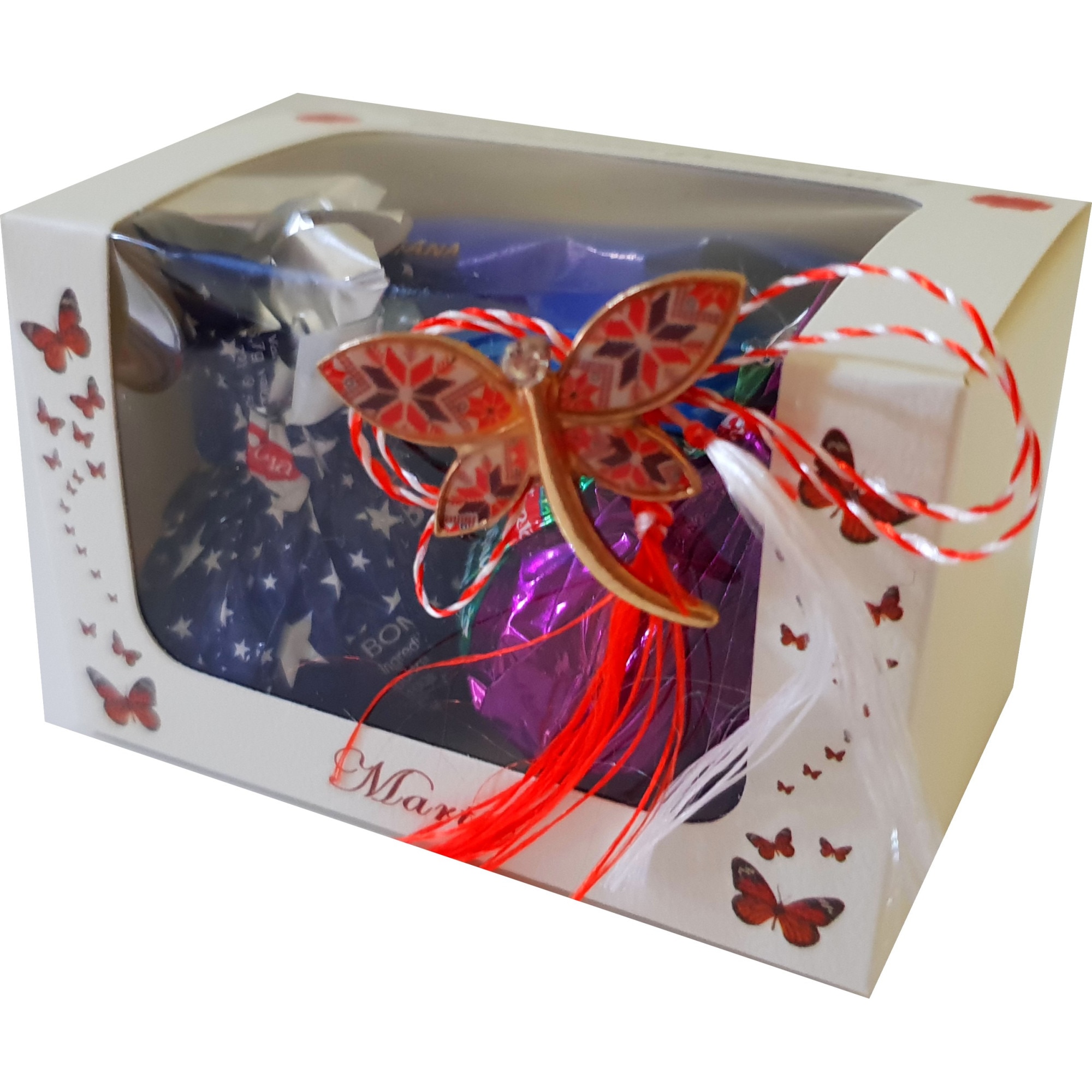 Martisor dulce, Cutie martisor Bucuria Brosa Metal