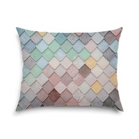 Perna decorativa Art Factory Patratele Colorate, Multicolor 40 x 52 cm