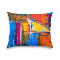 Perna decorativa Art Factory Colorat, Geometric, Multicolor 40 x 52 cm