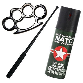Kit autoaparare baston telescopic din otel, 64 cm, 4 sectiuni si pumnal, rozeta, box, spray paralizant iritant nato Kit autoaparare baston telescopic din otel, 64 cm, 4 sectiuni si pumnal, rozeta, box, spray paralizant iritant nato
