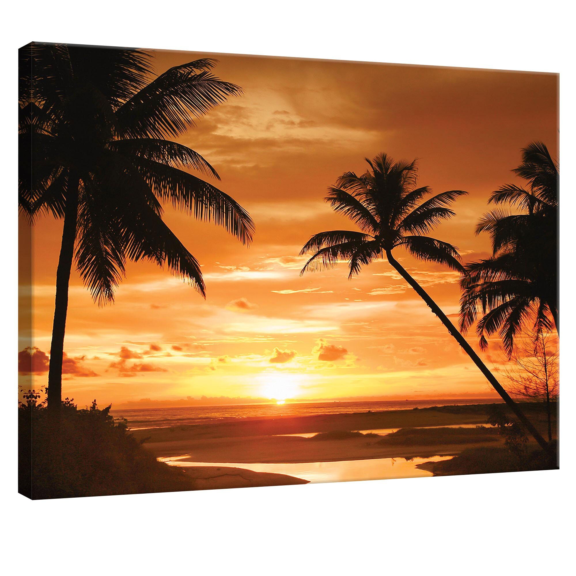 Tablou Canvas DEGRETS 78085 Palmier - apus, 75x100cm