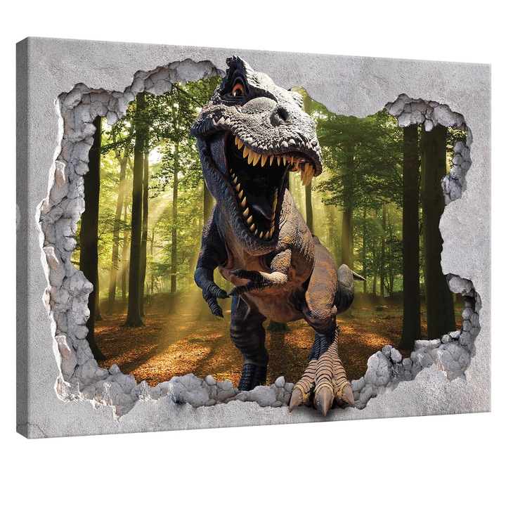 Tablou Canvas DEGRETS 78135 Dinozaur 3D, 75x100cm