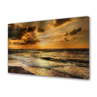 Tablou Canvas Fosforescent, Luminos in Intuneric Premium Art Factory TrueColor Peisaj Multicolor Peisaj cu apa si cer luminos 1, Panza pe cadru de lemn, Decoratiuni Moderne pentru Casa, 20 x 30 cm