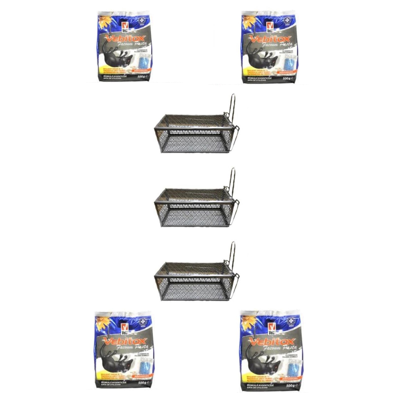 Pachet 3 bucati Cursa sobolani, capcana Soareci + 4 bucati Otrava sobolani 500G