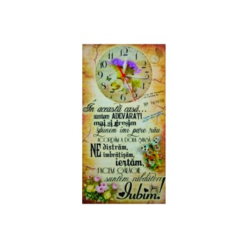 Tablou decorativ cu mesaj si ceas Tablou decorativ cu mesaj si ceas