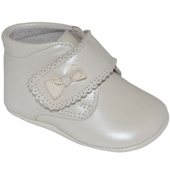 Ghete bebe A1521 din piele, Panyno, Bej perlat