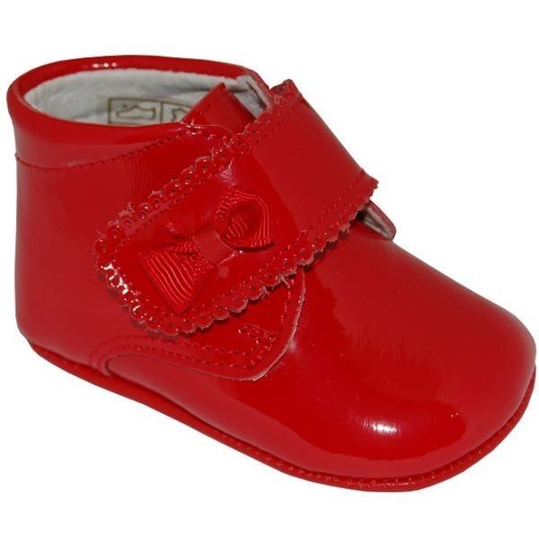Ghete bebe A1521 din piele lacuita, Panyno, Rosu