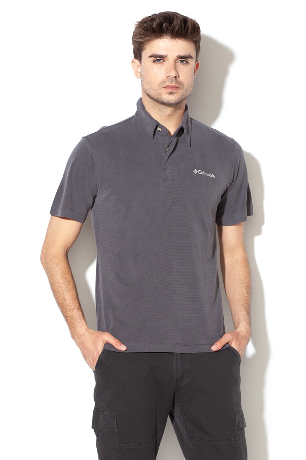 Columbia, Tricou polo din amestec de modal Sun Ridge™, Gri inchis