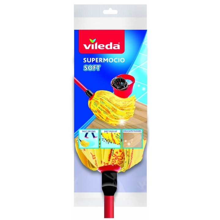 Vileda Soft gyorsfelmosó 30% mikroszállal, Sárga