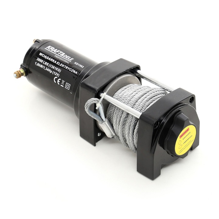 Автомобилна лебедка с дистанционно управление 12V 3000LBS 1361 кг KraftDele KD1562