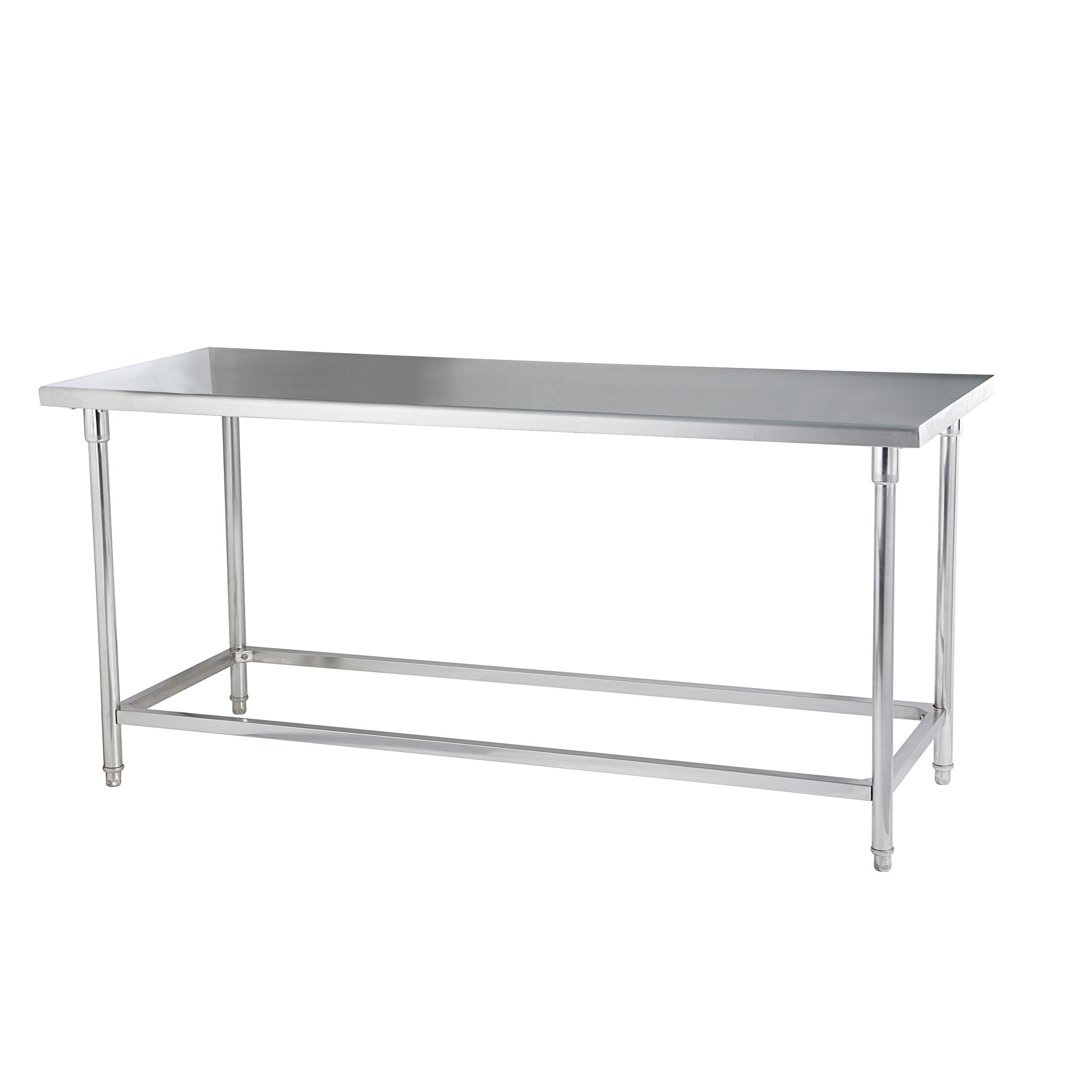 Masa centrala din inox cu patru legaturi inferioare 1400x700x850 mm