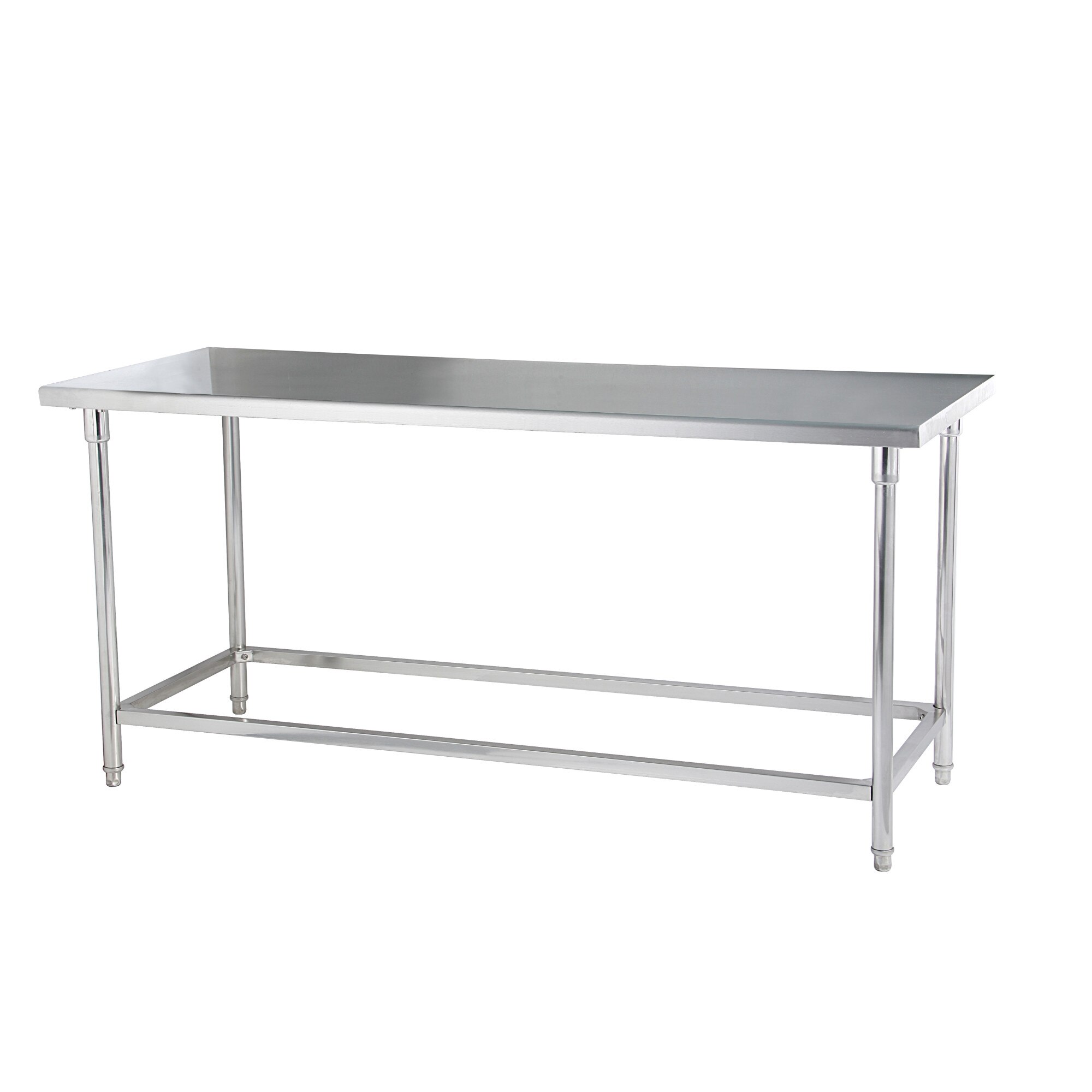 Masa centrala din inox cu patru legaturi inferioare 1200x700x850 mm