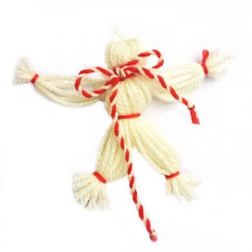 Martisor traditional romanesc, Baiat, martisor artizanal, lucrat manual, unicat