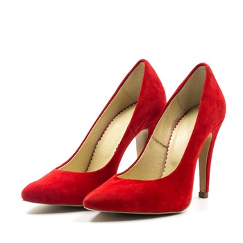 Pantofi stiletto, TUNGUS, piele naturala intoarca rosie, toc 10 cm Pantofi stiletto, TUNGUS, piele naturala intoarca rosie, toc 10 cm