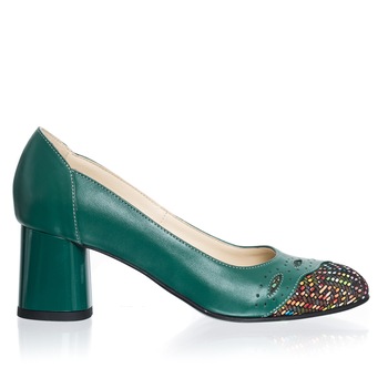 Pantofi dama din piele naturala - Verde Varf Mozaic - 03 VVM Pantofi dama din piele naturala - Verde Varf Mozaic - 03 VVM
