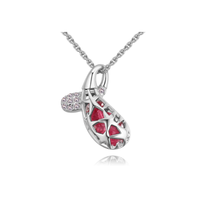 Lapidum - rózsaszín- Swarovski kristályos nyaklánc