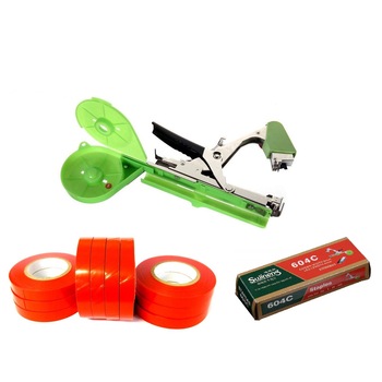 Set aparat de legat vita de vie + 10.000 capse + 10 benzi culoare rosie Set aparat de legat vita de vie + 10.000 capse + 10 benzi culoare rosie