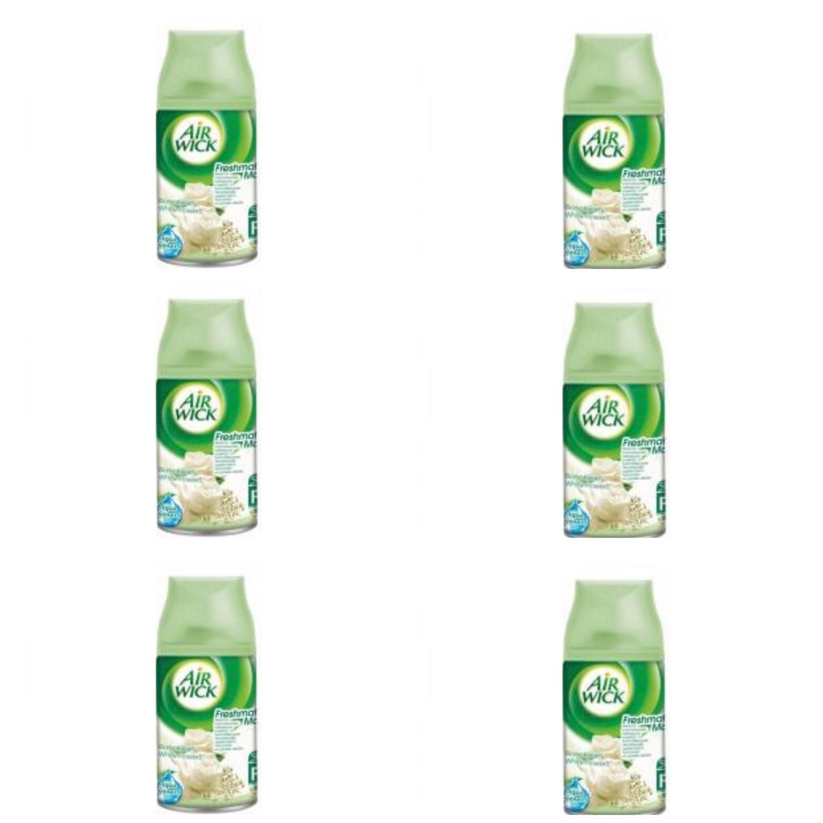 Pachet 6 bucati Rezerva Air Wick Odorizant camera, Frezie alba, 250ml