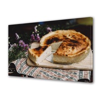 tablou canvas cu led luminos in intuneric premium art factory truecolor culinar multicolor placinta cu branza rumenita  panza pe cadru de lemn decoratiuni moderne pentru casa 60 x 90 cm imagen 32_0_
0