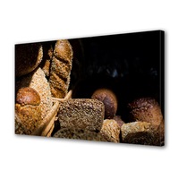 tablou canvas fosforescent luminos in intuneric premium art factory truecolor culinar multicolor paine cu seminte  panza pe cadru de lemn decoratiuni moderne pentru casa 30 x 45 cm imagen 34_0_
0