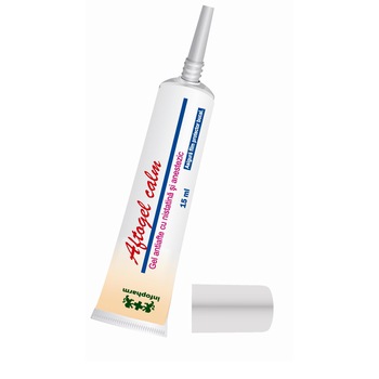 Aftogel calm, infopharm, gel, contra aftelor bucale cu nistatina si anestezic, 15 ml Aftogel calm, infopharm, gel, contra aftelor bucale cu nistatina si anestezic, 15 ml