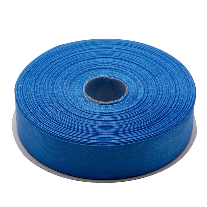 Panglica funda saten 2 cm latime, culoare albastra, rola 22 m