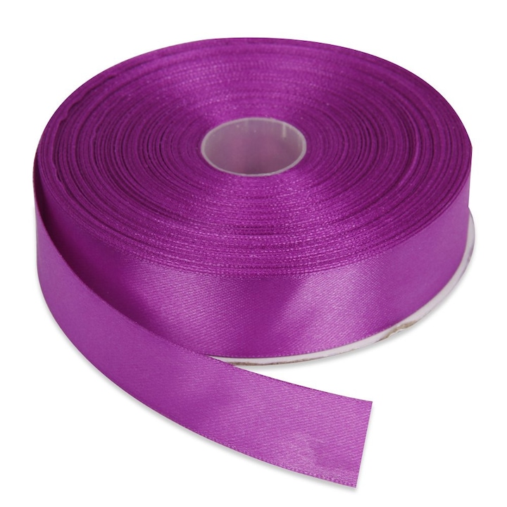 Panglica funda saten 2 cm latime, culoare mov, rola 22 m