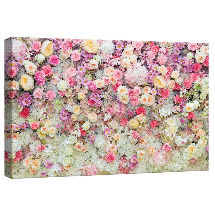 Tablou Canvas DEGRETS 78277 Perete de flori 3D, 40x60cm