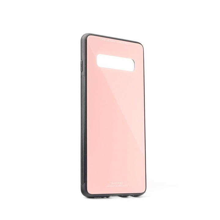 Твърд кейс Forcell Glass за Samsung Galaxy S10 Plus-розов