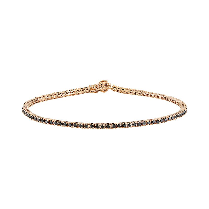 Bratara Tennis Deruvo Aur 18k Diamante Negre, 17.5 BAJB00773-BDR