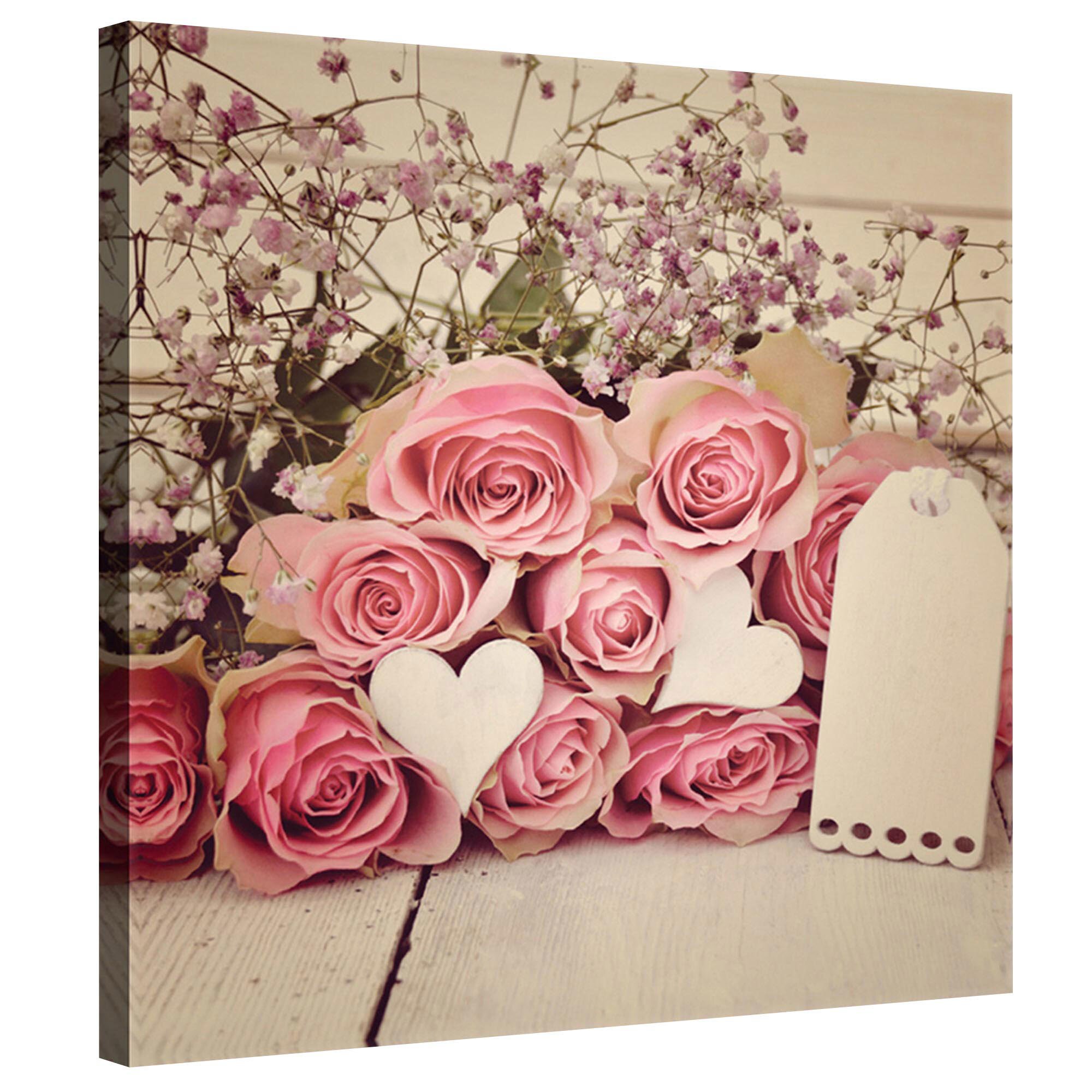 Tablou Canvas DEGRETS 78174 Trandafiri romanta, 80x80cm