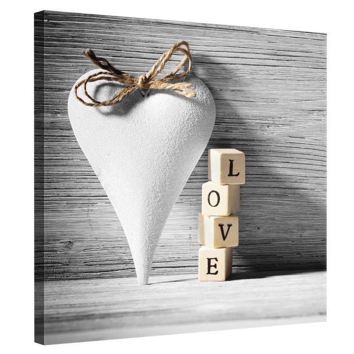 Tablou Canvas DEGRETS 78183 Dragoste - 3D Abstractie, 80x80cm