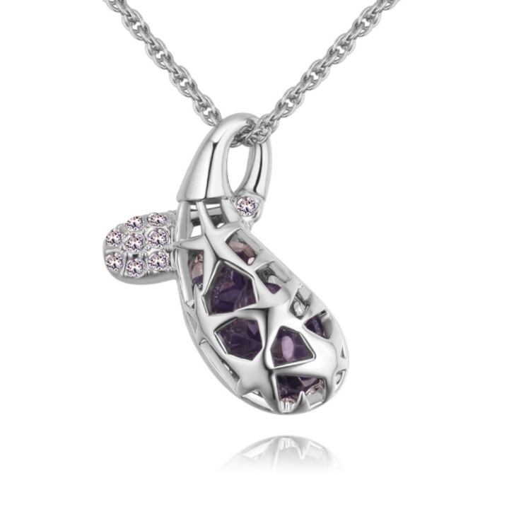 Lapidum - lila- Swarovski kristályos nyaklánc