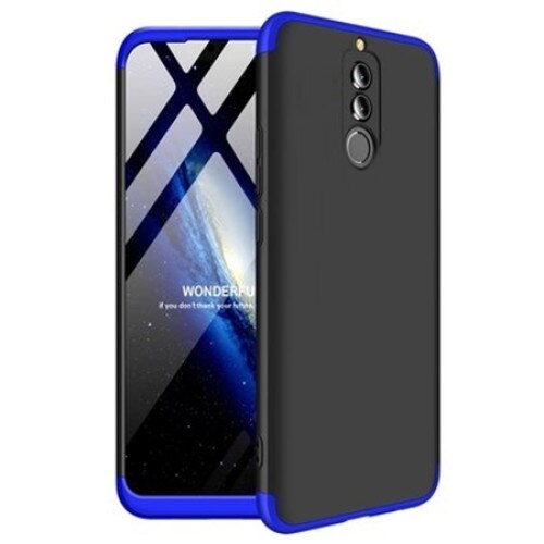 Husa Huawei Mate 10 Lite - protectie 360 grade, 3 in 1, Plastic, Neagra/Albastra