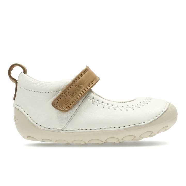 Обувки Clarks Little Atlas White Leather, размер 20