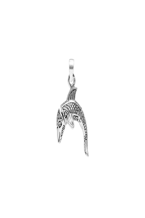 Mozgó antikolt ezüst medál delfin