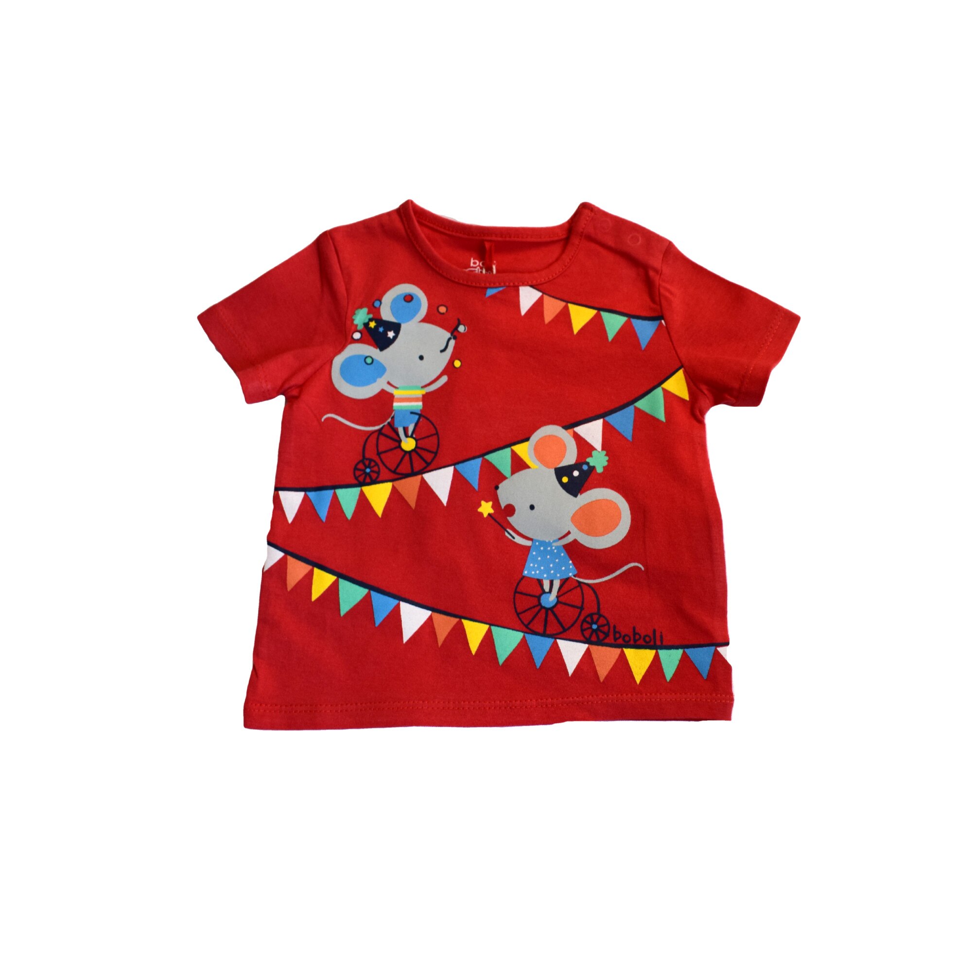 Tricou fete cu soricei, Boboli, rosu