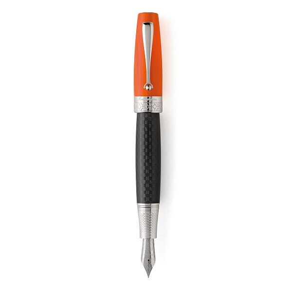 Stilou Montegrappa, Gama Miya, Carbon si celuloid portocaliu cu finisaje din argint