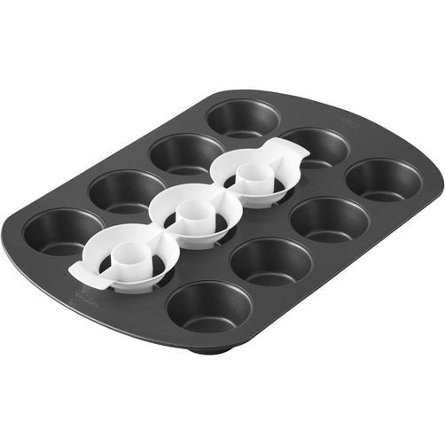 Set Tava Cupcake Wilton, cu forma pt. coacere cu diferite culori in mijloc
