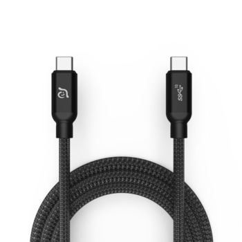 Cablu 1m Adam Elements CASA C100+ USB-C la USB-C, 100W, 10Mbs, Black Cablu 1m Adam Elements CASA C100+ USB-C la USB-C, 100W, 10Mbs, Black