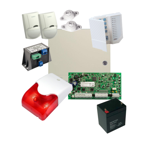 Kit alarma la efractie DSC cu sirena interioara, KIT1404INT