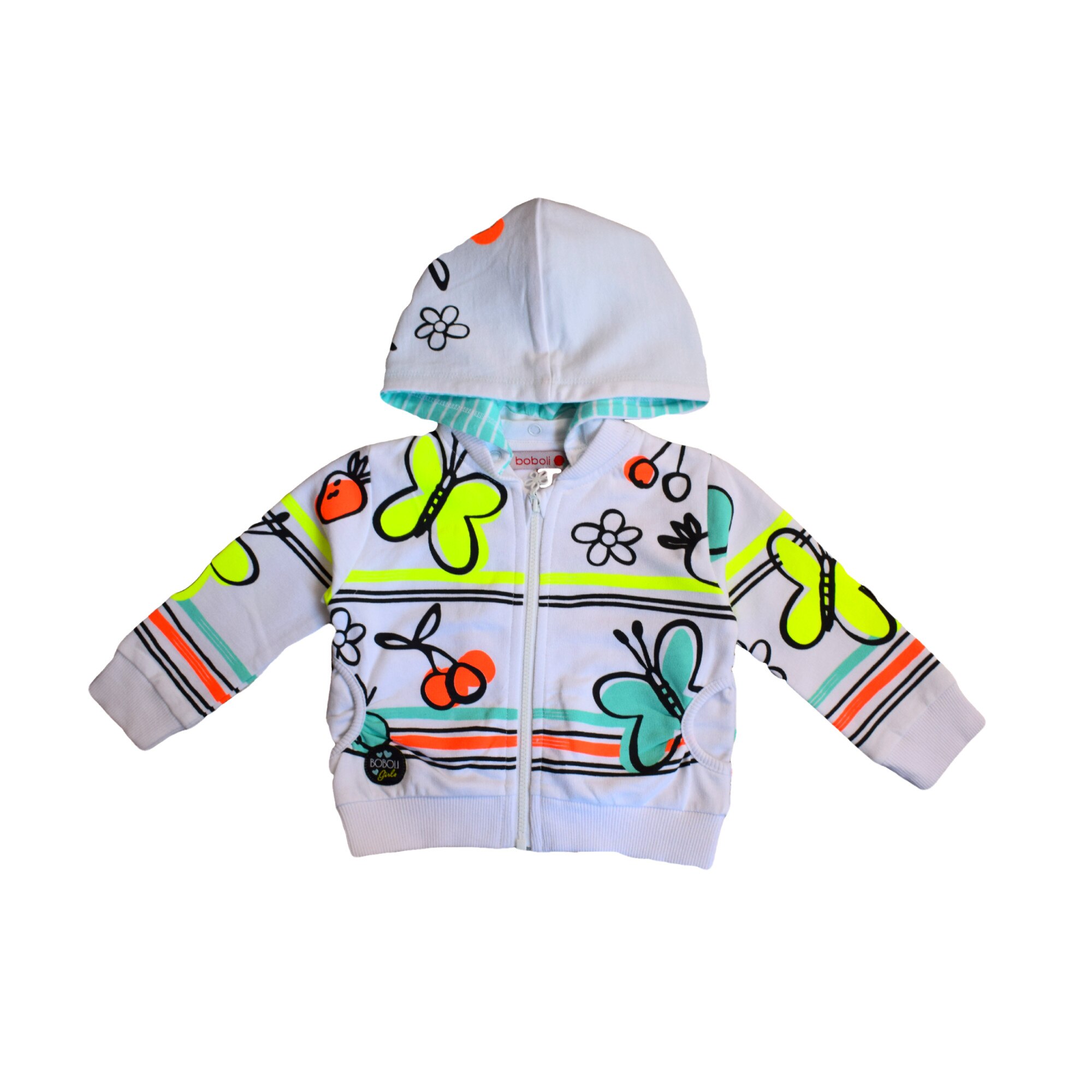 Hanorac alb cu fluturi, Boboli, Alb