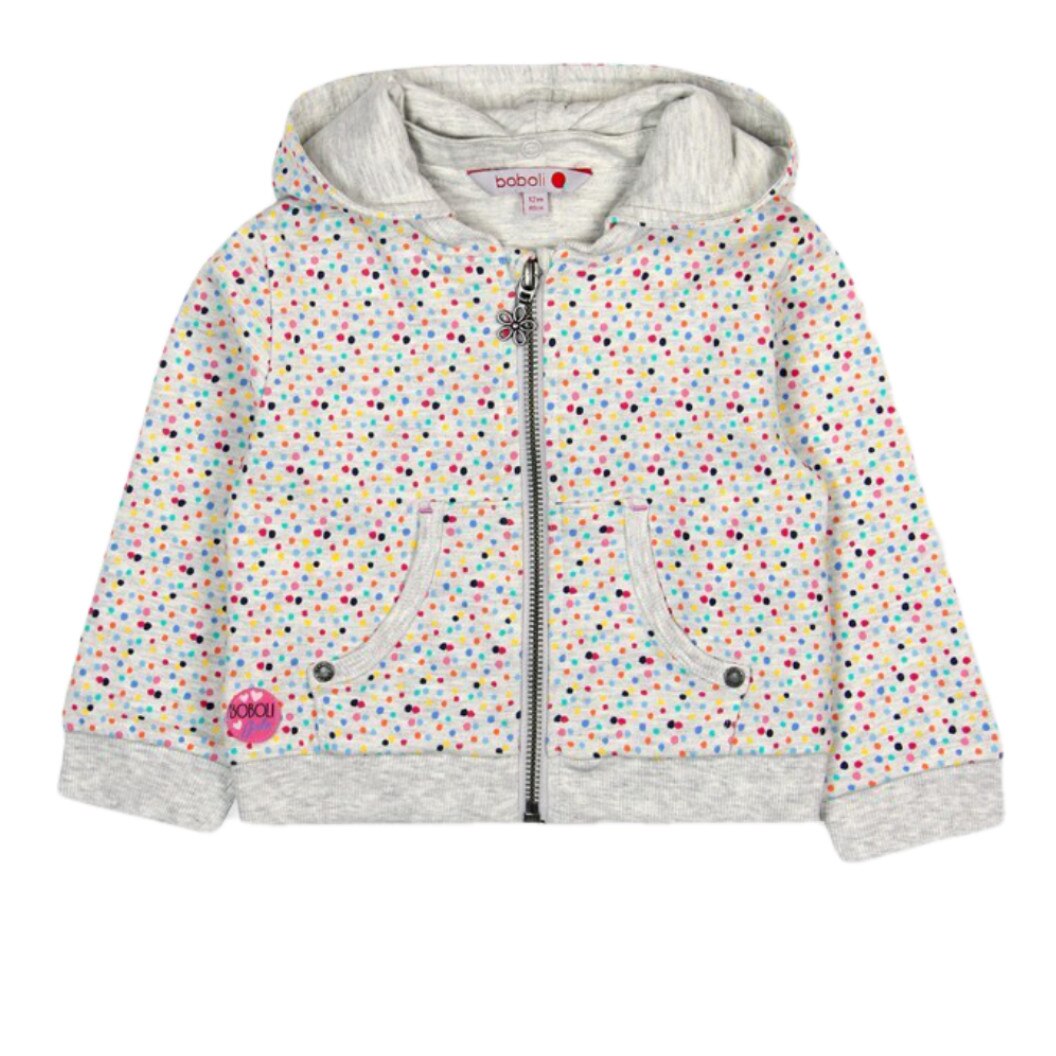 Hanorac gri cu bulinute, Boboli, gri, Gri